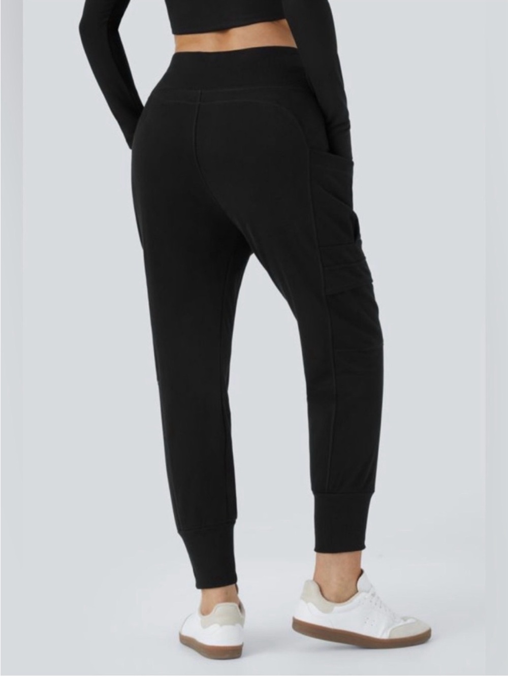 Halara High Waisted Foldover Pocket Harem Casual Cargo Joggers Women’s Medium - Picture 2 of 9
